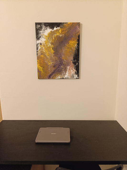 Schegge Impazzite – Quadro astratto in Fluid Art