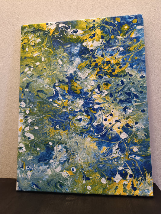 Blue – Quadro astratto in Fluid Art