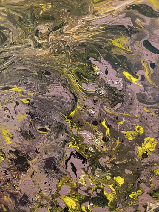 Black Light – Quadro astratto in Fluid Art