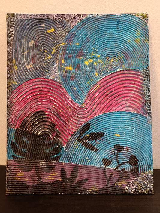 Era una notte stellata – Pittura materica e acrilici su tela