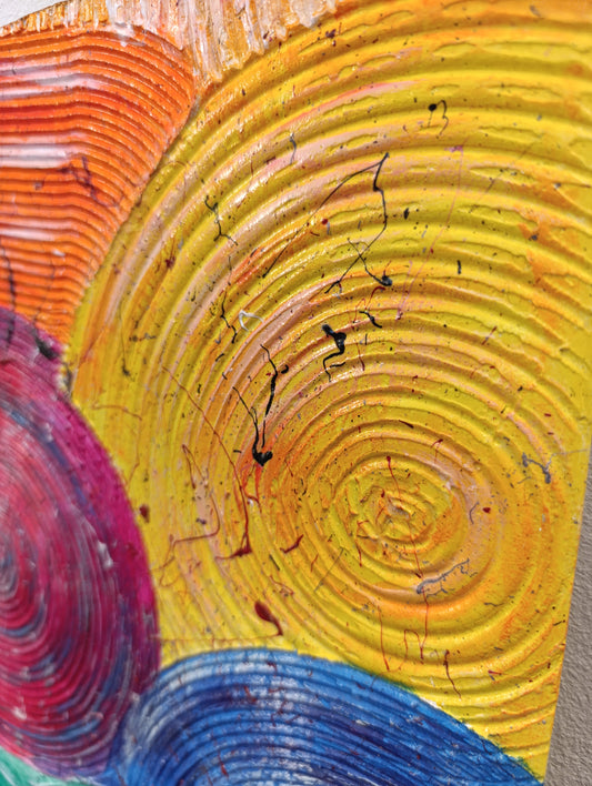 Yellow #16 – Pittura materica e acrilici su tela