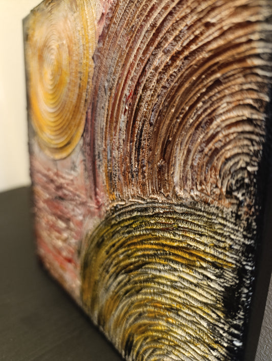 Sospensione temporale – Pittura materica e acrilici su tela