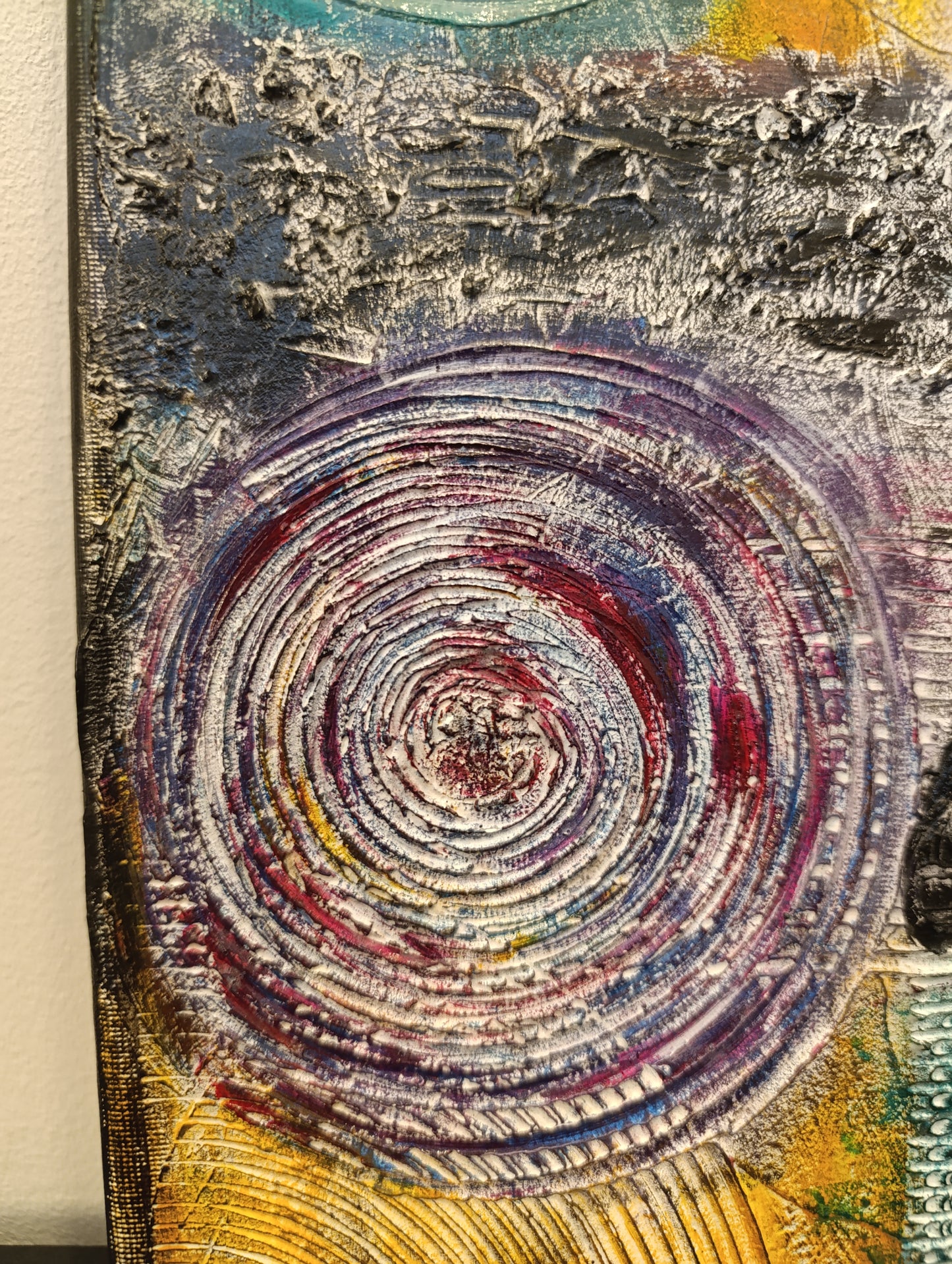 Purple #40 – Pittura materica e acrilici su tela