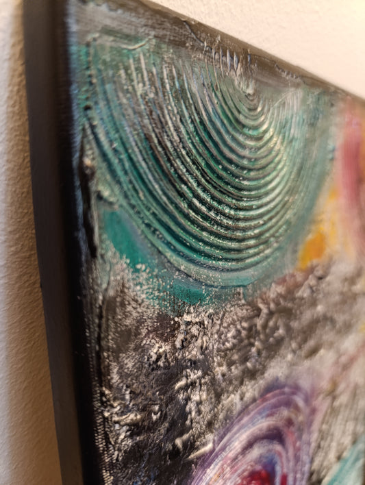 Purple #40 – Pittura materica e acrilici su tela